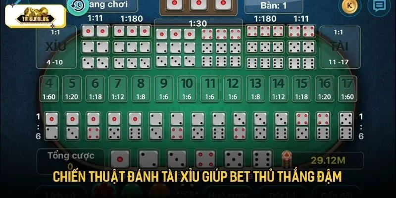 Chiến thuật đánh tài xỉu giúp bet thủ thắng đậm